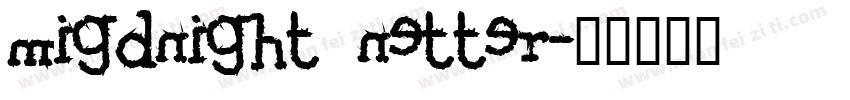migdnight netter字体转换